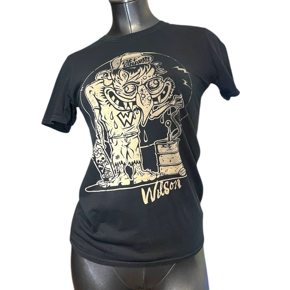 Ben Lyon Get Gnarly Y2K Skateboard Grunge Wilson Black Graphic Short Sleeve Tee